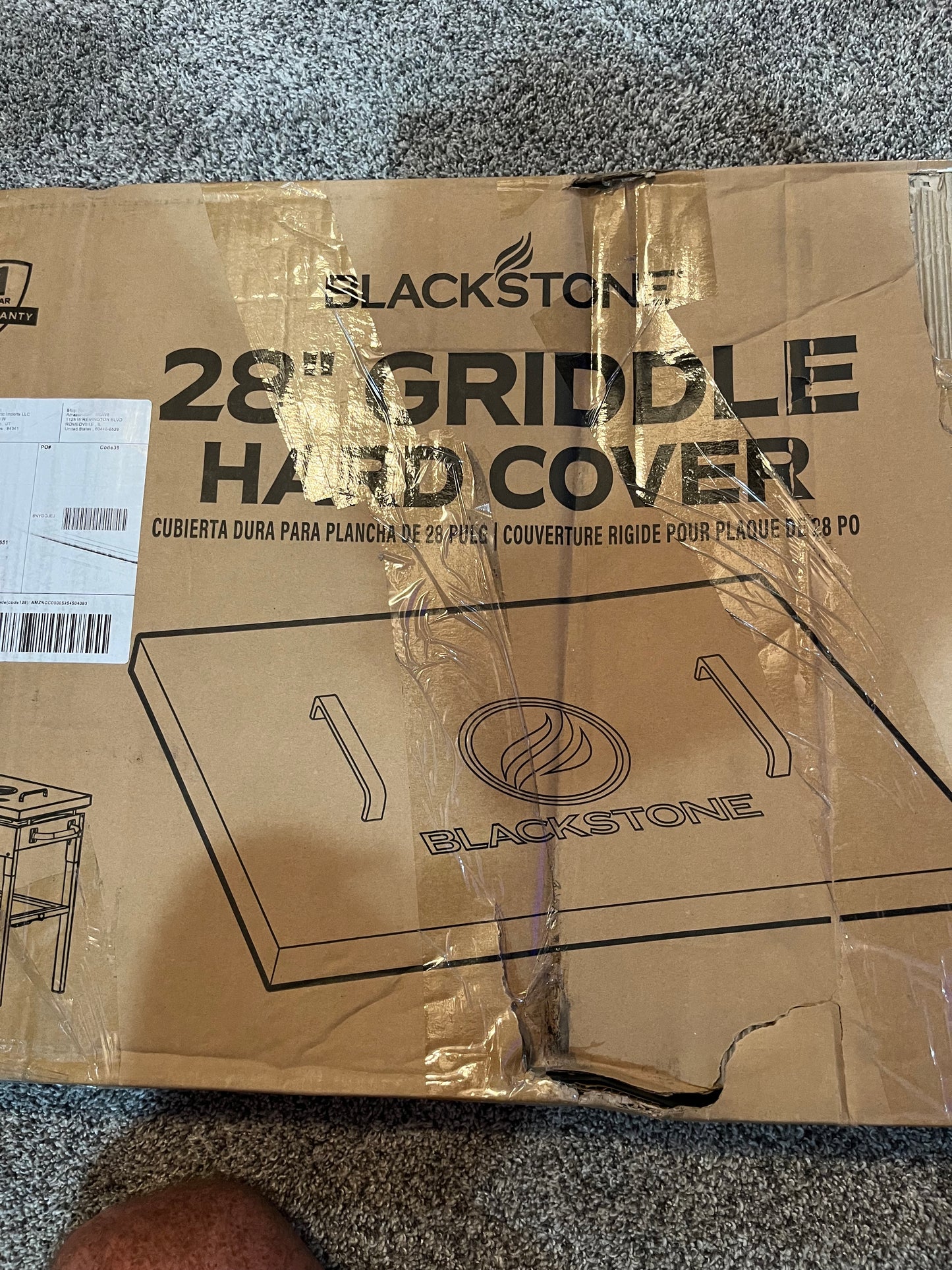 Blackstone 5003 28”Outdoor Griddle Hard Top Lid Cover with Handle- Powder Coated Steel Lightweight Durable - Perfect Accessories to Protect your Cooking Station Fits 28'' Front or Rear Grease Model