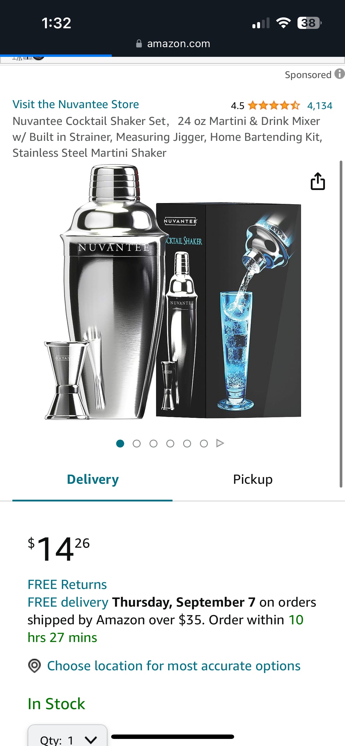 Nuvantee Cocktail shaker