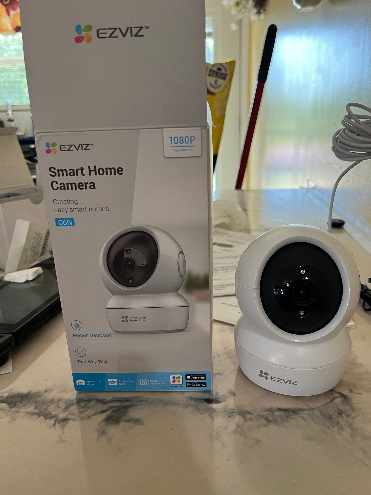 EZVIZ Security Camera Pan/Tilt 1080P Indoor Dome, Smart IR Night Vision, Motion Detection, Auto Tracking, Baby/Pet Monitor, 2-Way Audio, Works with Alexa and Google(C6N)