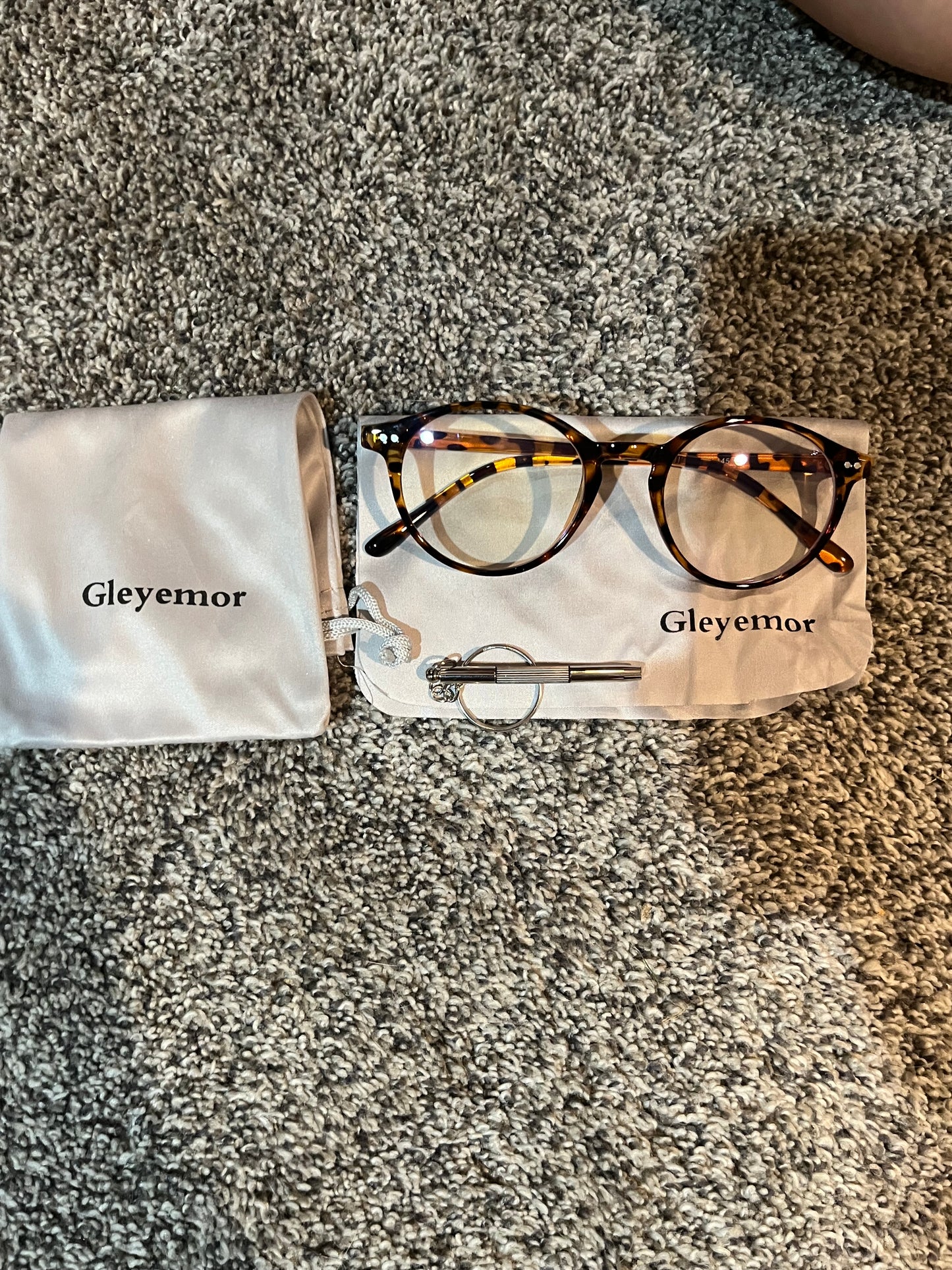 Gleyemor Blue Light Glasses for Men Women, Vintage Round Frame Computer Eyeglasses